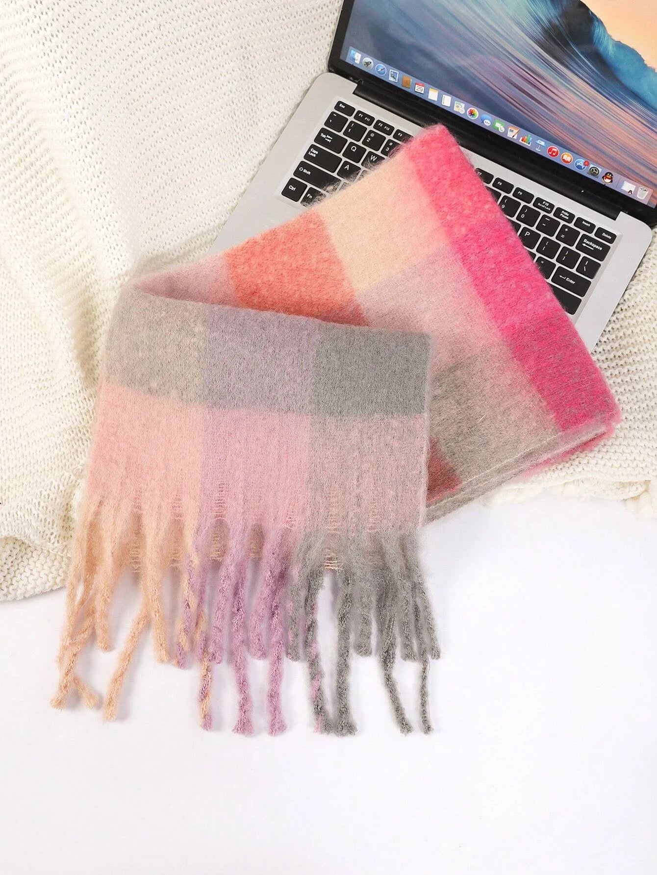 Fashion New Korea Styles Cashmere Scarf Winter Women Warm Thick Shawl Wraps Female Pashmina Long Tassel Foulard Blanket