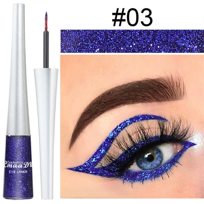 Colorful Sexy Eyeliner Liquid Blue Pencil Waterproof Easy To Wear Make Up Matte Eye Liner Red Green White Gold Brown Eyeliner