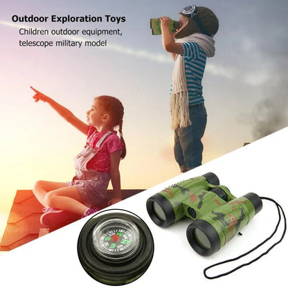 6x30 Binoculars Plastic Colorful Children Telescope with Neck Strap Children Simulation Outdoor Camping Survival Telescope Toys