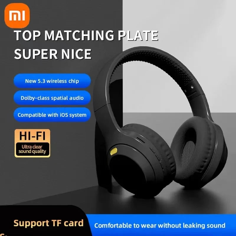 Xiaomi 5W Wireless Headphones Bluetooth5.3 Earphones Foldable Earbuds 40mm Driver Game Music Over Ear Stereo Headset With Mic