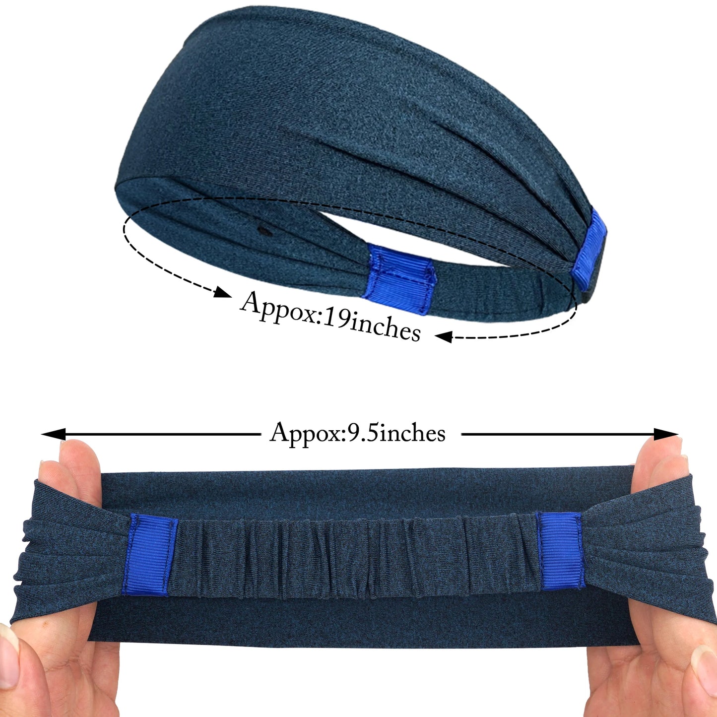 Sports Headbands For Men Woman Gym Yoga Sweat Hair Bands Soft Elastic Hairbands Stretch Outdoor Sport Sweatbands