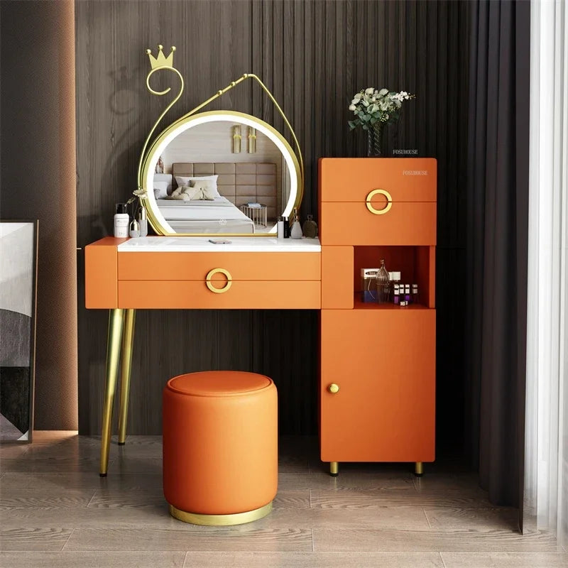 Nordic simple makeup Dressing Tables Ins Bedroom Storage Bedside Cabinet Modern Luxury Home Dressers Dresser Bedroom Furniture Z