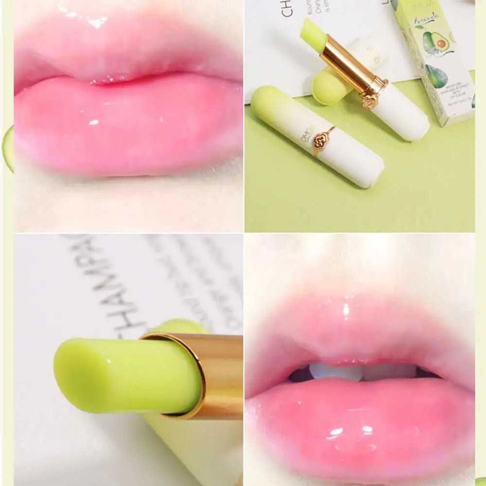 Crystal Temperature Change Lip Balm Vitality Color Lipstick Peach Girl Lip Balm Change Lipstick Lip Care Beauty Makeup TSLM1