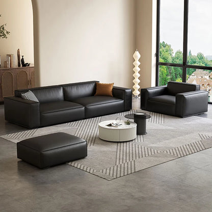 Modern Leather Sofas For Living Room Minimalist Italian Luxury Leather Sofa Designer Muebles Para Habitacion Kitchen Furniture