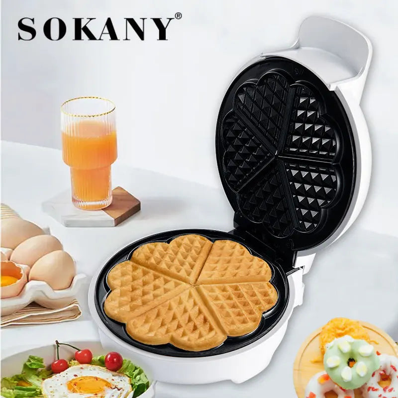 Waffle Maker – 5 Slice Heart Shaped Non-Stick Electric Belgian Waffle Maker,waffle Makineleri,Waffle Iron,1000W