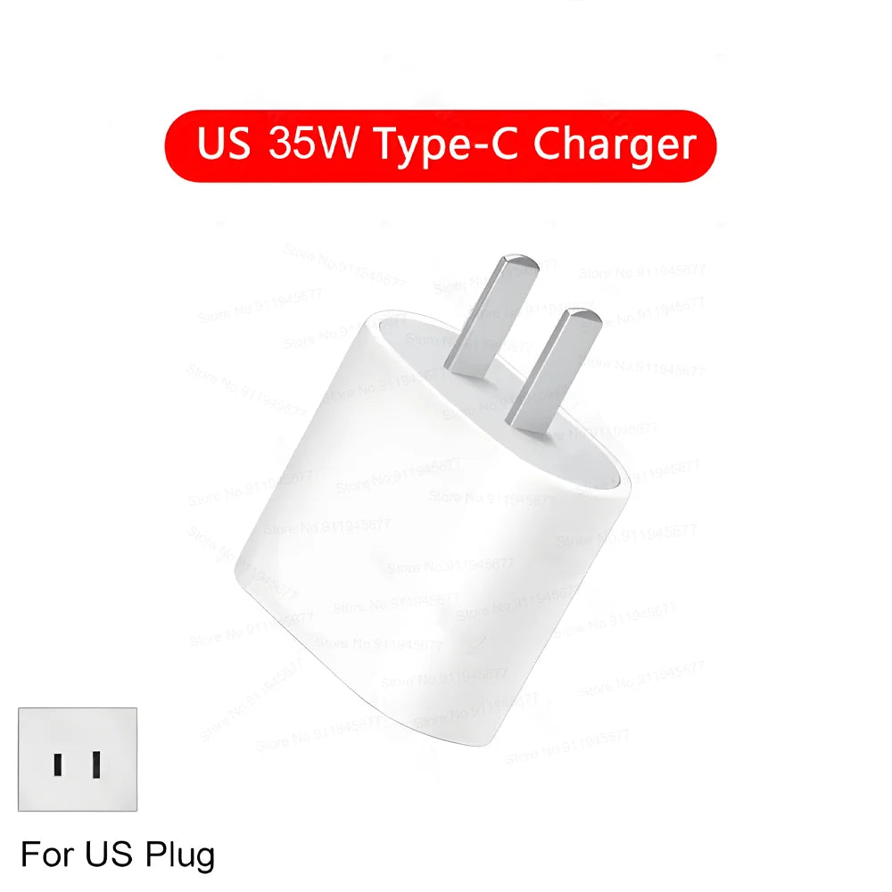 PD 35W Fast Charger For iPhone 11 12 13 14 15 Pro Max Fast Charging Cable For iPhone 15 Plus USB Type C Data Line Phone Charger