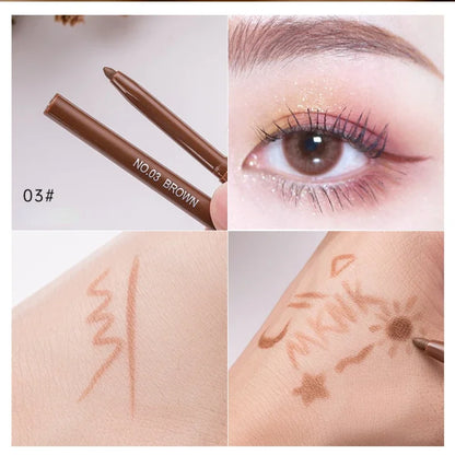 5 Colors Eyeliner Pencil Quick-drying Eyeliner Waterproof Long-lasting Gel Pen Blue Black Brown Easy Wearing Eyeliner Pen