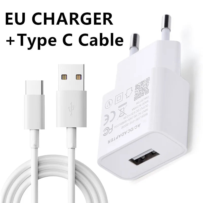 for Xiaomi redmi Charger 5V 2A EU Type-C Micro USB Cable Phone Charging Adapter FOR Redmi Note 11 10 9 3 4 6 7 8 8T Pro 4X 5 5S