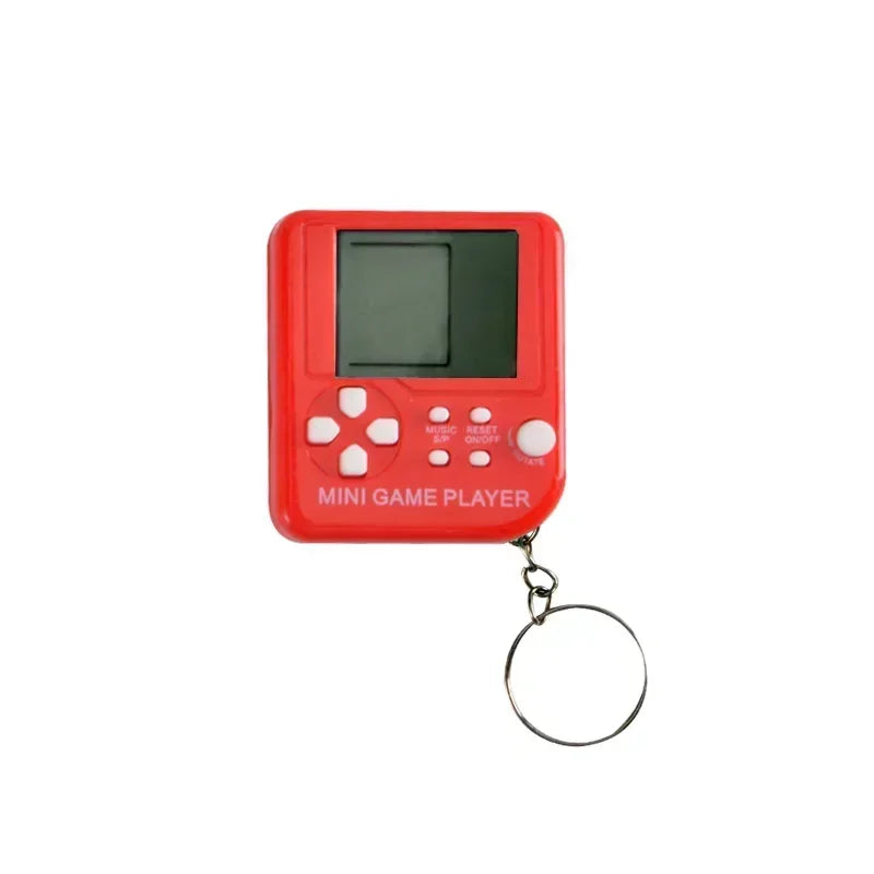 Portable Mini Classic Pocket Keychain Ring Anti Lost Retro Nostalgic Video Handheld Game Console Machine Kids Toys Gaming Player