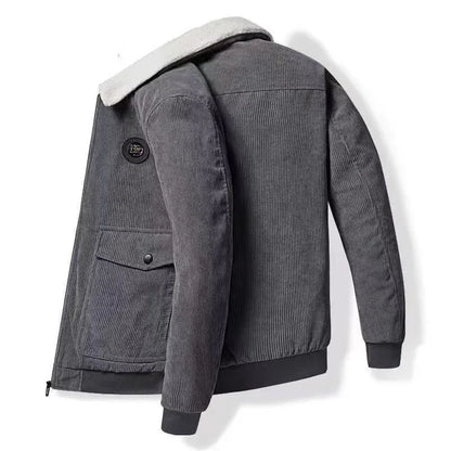 Men's Winter Fleece-lined Thickened Wool Jacket New Style Warm Autumn/winter Clothes Cropped Jacket Overcoat For Casual Scene