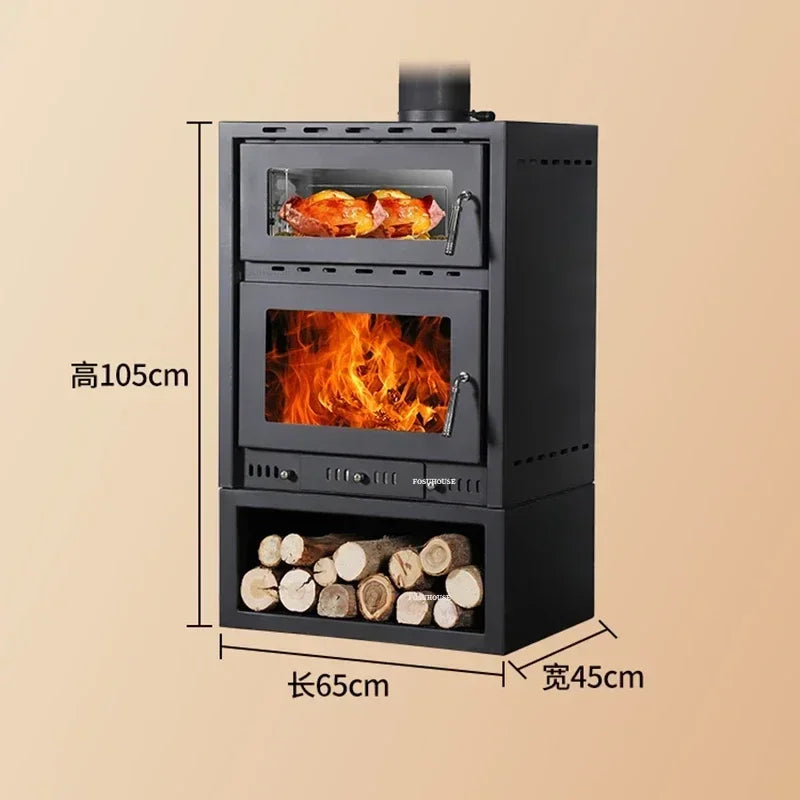 Oven Real FireFireplaces Firewood Heating Stove Home Indoor Fireplace Decoration with Chimney European Light Luxury Villa Stove