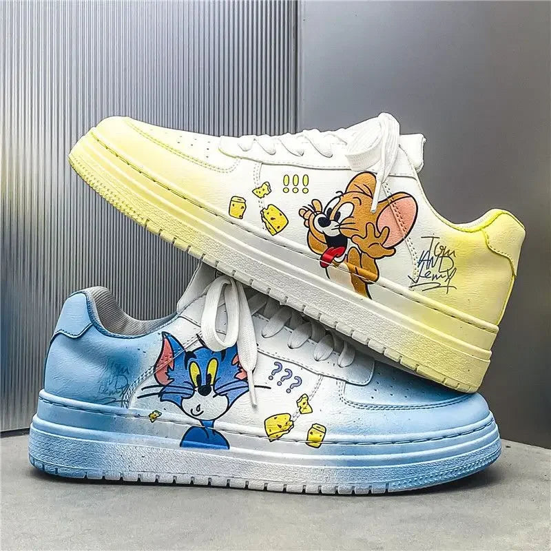 2024 Adult Children Shoes Student Casual Tom and Jerry Insulation Sneakers Girls Boys Man Youth Running Kids Sports Shoes Gift