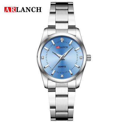 Luxury Women's Watch 29mm Fashionable Stainless Steel Rhinestone Pink Minimalist Girl Clock Outdoor Travel Women Wrist Watches