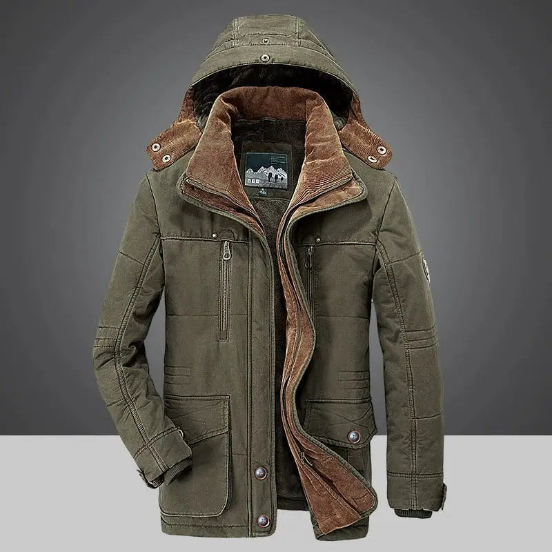 Good Quality Male Fit Winter Coats Multi-pocket Jackets Coat Men Hooded Casual Warm Parkas 7XL Long Winter Coats Down Jackets