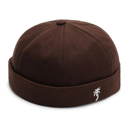 Vintage Men's Summer Cotton Brimless Skullies Cap Street Portable Docker Hats Multipurpose Beanie Hat Hip Hop Hats Japanese INS