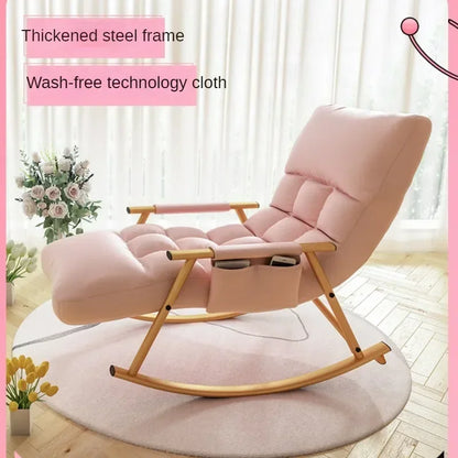 Rocking Chair, Lounge Chair,Leisure and Lazy Sofa, Sleeping Room, Single Person Rocking Chair, Adult Household Adult Balcony