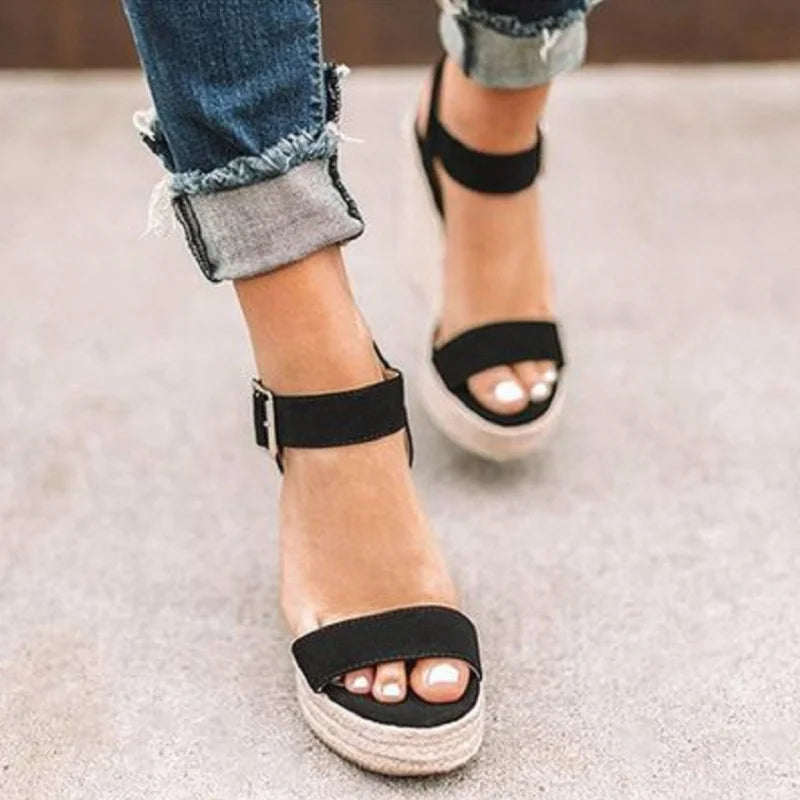 Women Leisure Wedges Heeled Wedge heel serpentine sandals  Summer New Sandals Party Platform High Heels Shoes sandalias mujer