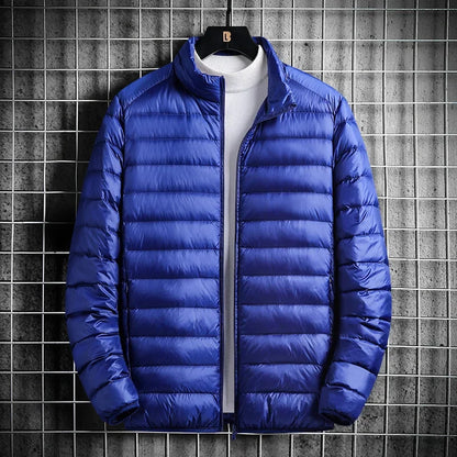 2024 Winter Plus Size Men's DownCotton Padded Coat Cropped Lightweight Cotton Jacket For Work And Leisure Men's Wear