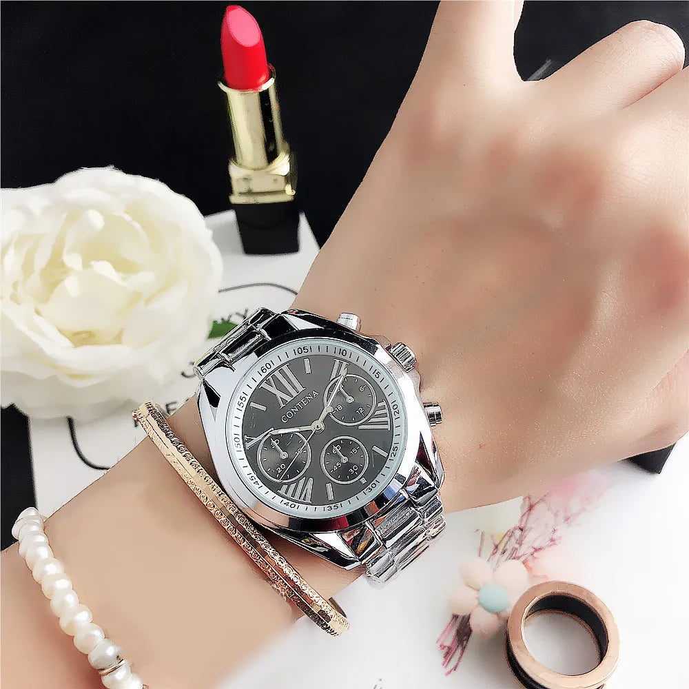 New Creative Watch Women Watches Luxury Rose Gold Quartz Ladies Watches Stainless Steel Bracelets Wristwatches Reloj Mujer