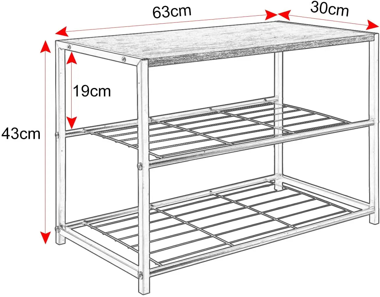 Space-saving Shoe Stand 2 Tiers Shoe Rack Storage Cabinet for About 6 Pairs of Shoes Bathroom Storage Shelf Home Organizer