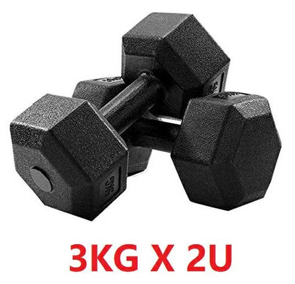 Hex dumbbells 2 pcs, 2KG 5KG 7.5KG 10KG, vinyl coated hexagonal dumbbells for strength training, gym at home for men and women, bodybuilding weight set